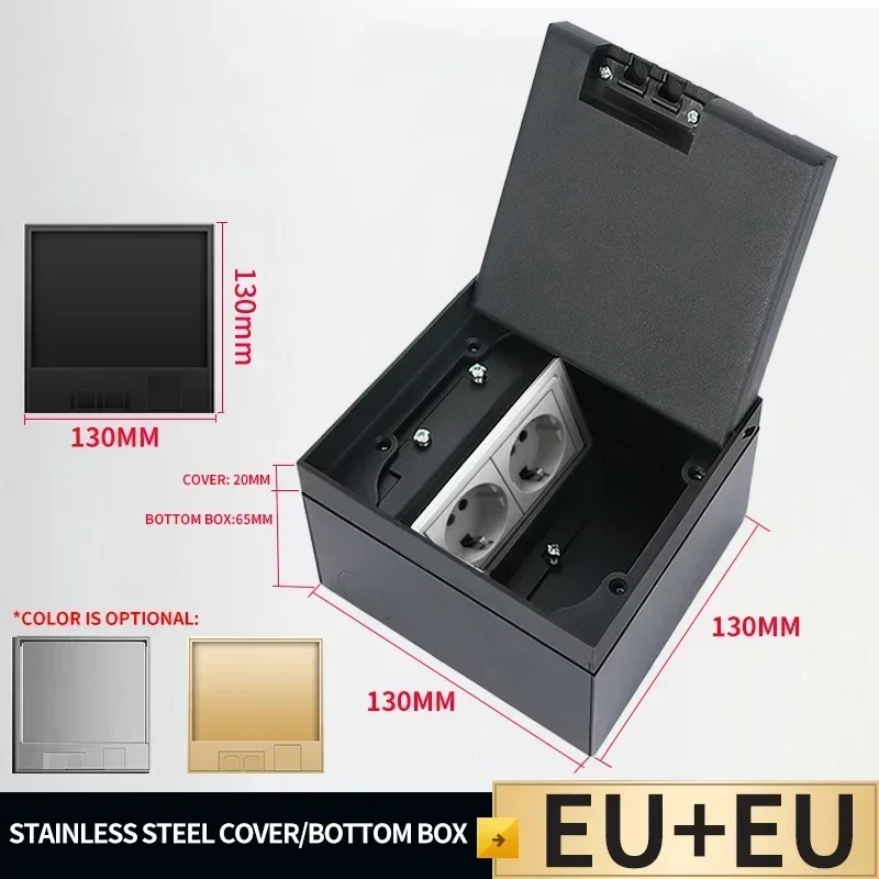 

Factory Outlet Store Embedded double EU Home-appliance Socket Waterproof Floor Socket Tile Filled Floor Socket