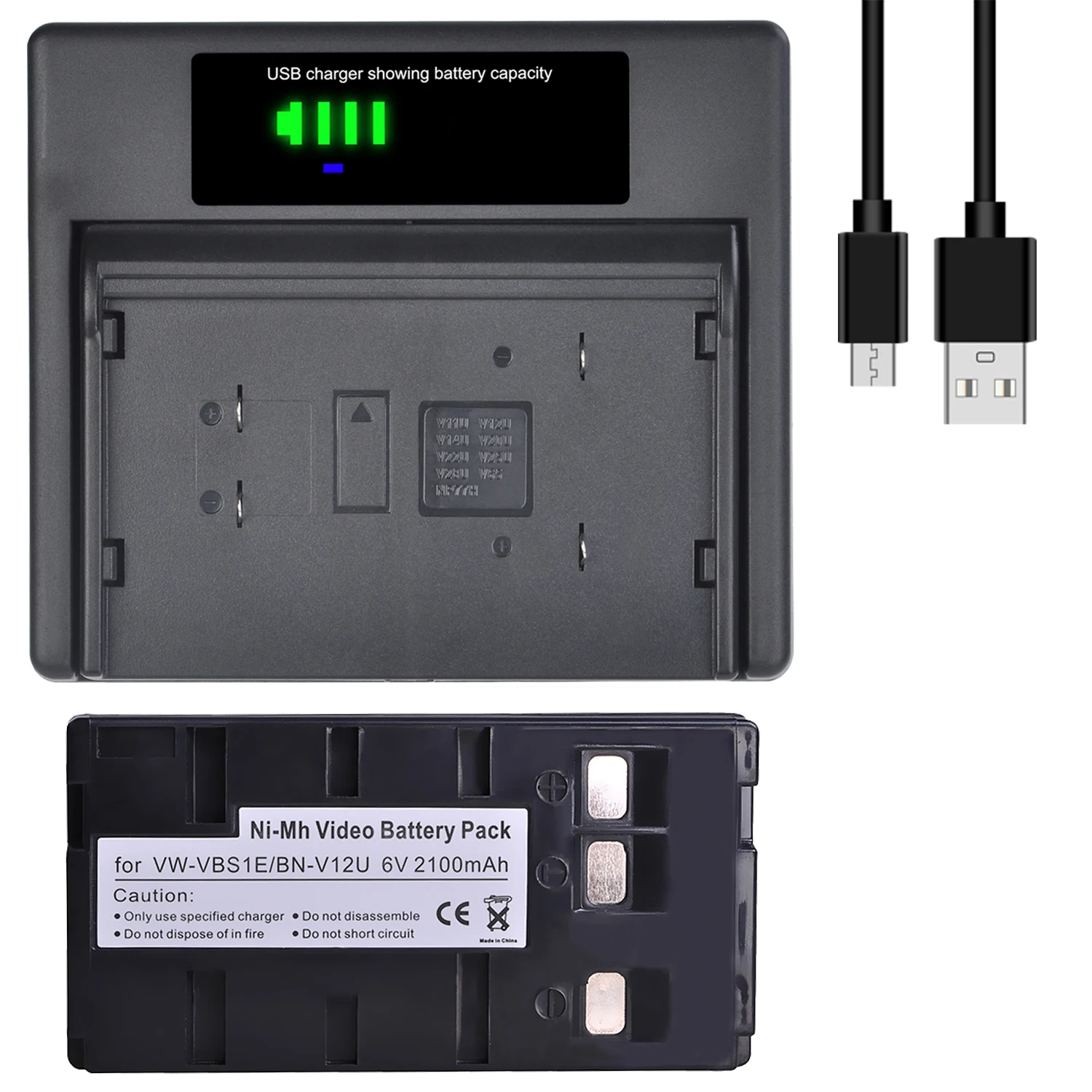 2100mAh Bateria para Filmadora JVC BN-V12U VW-VBS1E