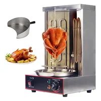 OO Wholesale Turkey Doner Kebab Meat Product Making Machine Electric Barbecue Grills Mini Shawarma Machine With Meat Catch Pan 1