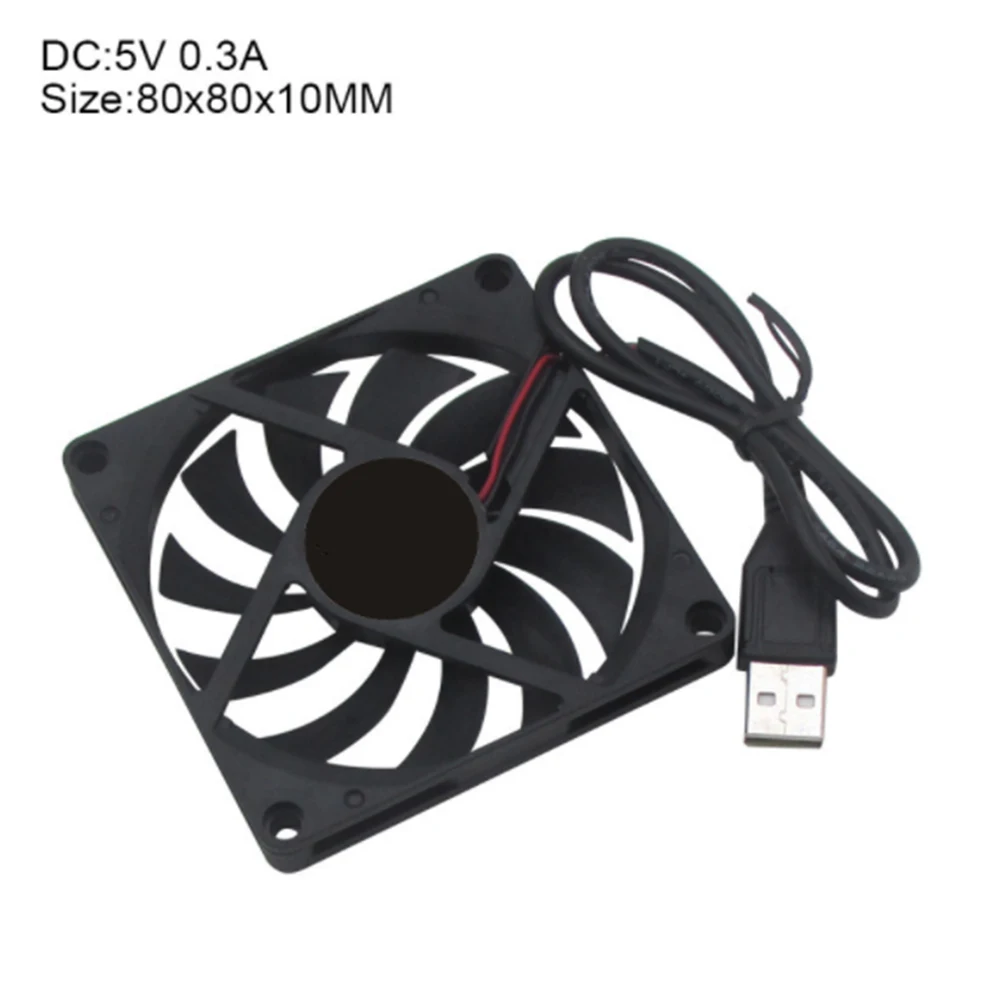 Router Cooling Fan Rack TV Box Wireless Router Cooling USB 5V 80mm Cat Radiator Rack Heatsink Cooler Cooling Fan