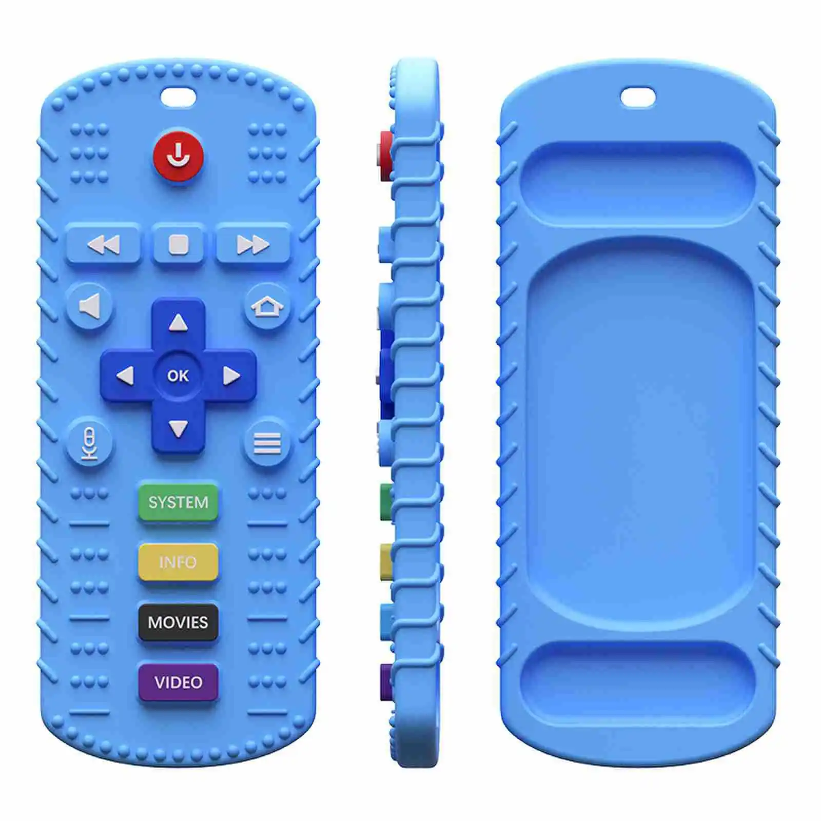 Children's Silicone Remote Control Teether Baby Oral Appetite Period Soothing Remote Control Teething Bite Gum Anti-Eating Toys