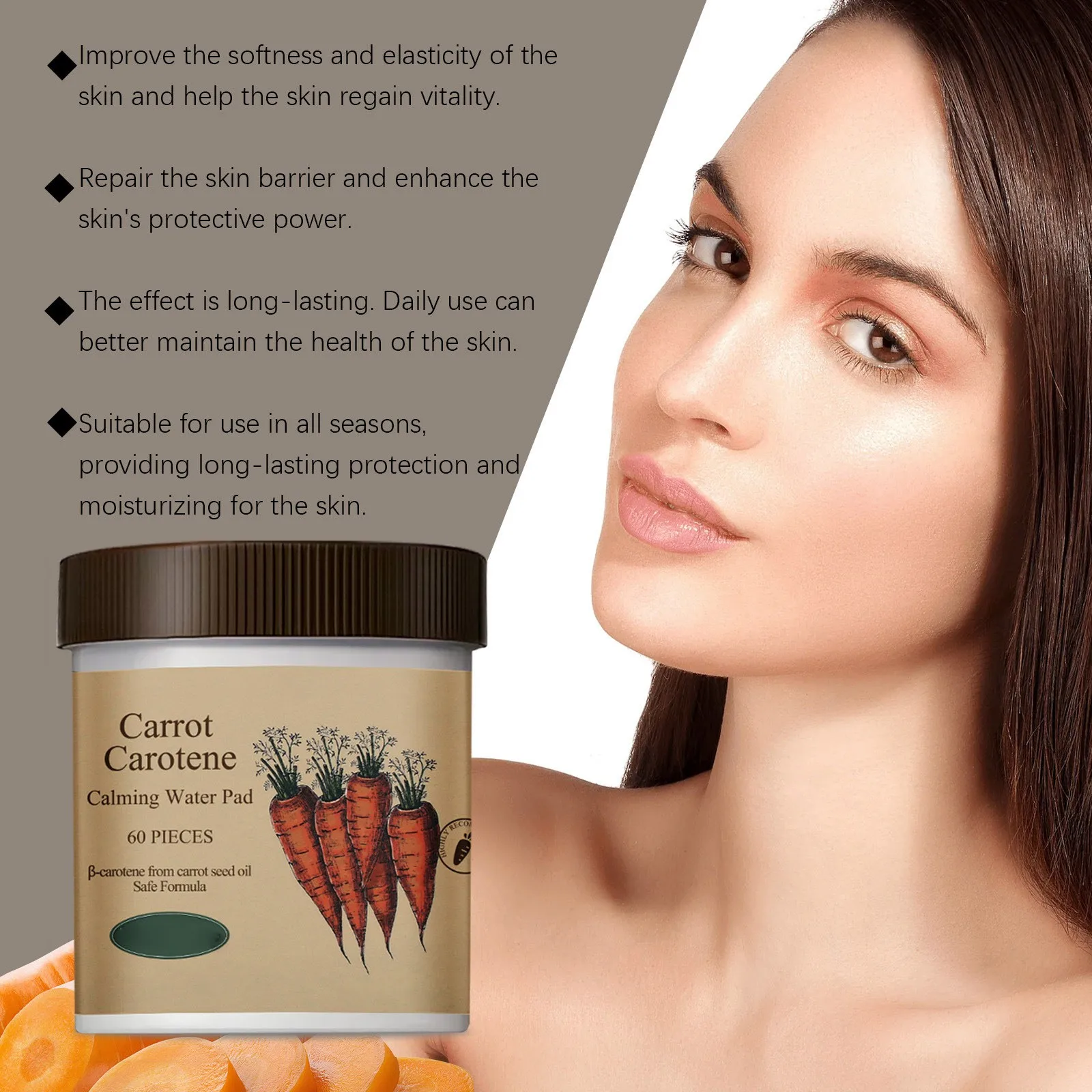 Carotene Skin Care Tablets Facial Repairing Skin Refreshing Not Tight Clean Pores 10ml skin care products