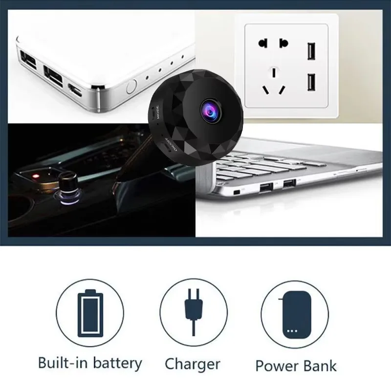 Mini 2.4G WiFi 170 Wide-angle CMOS Night Vision Motion Detection Weatherproof Family Security Camera with Memory Card Storage 2