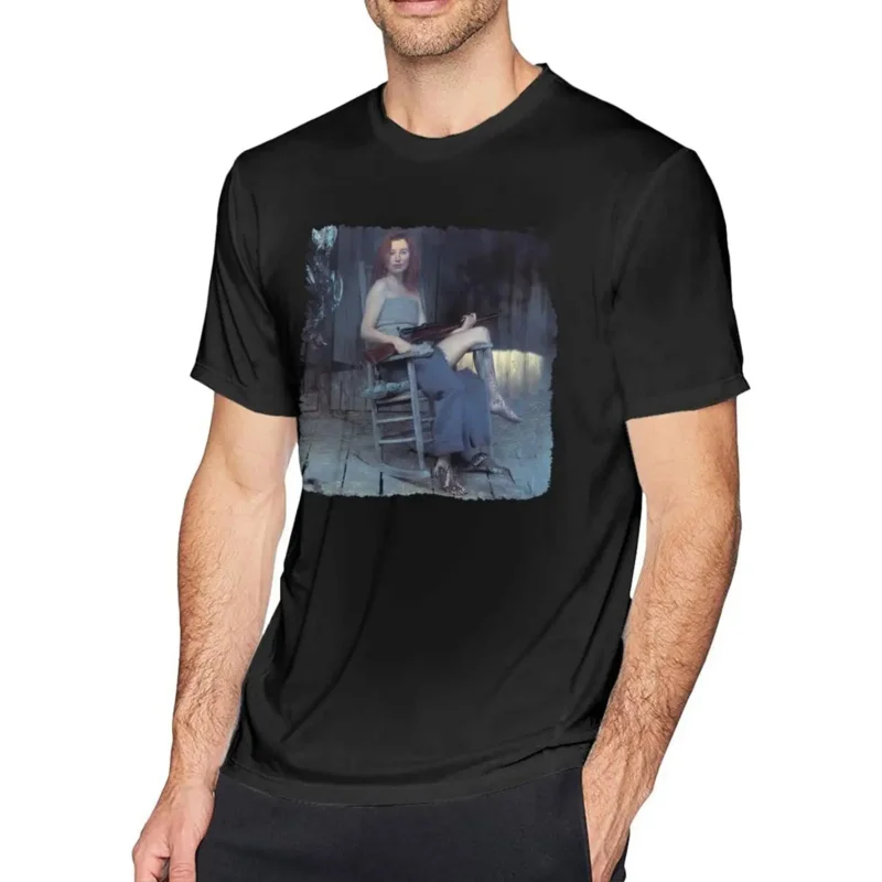 

Men's T shirt cotton graphic short tees soft Crew Neck Sleeve Tee Black