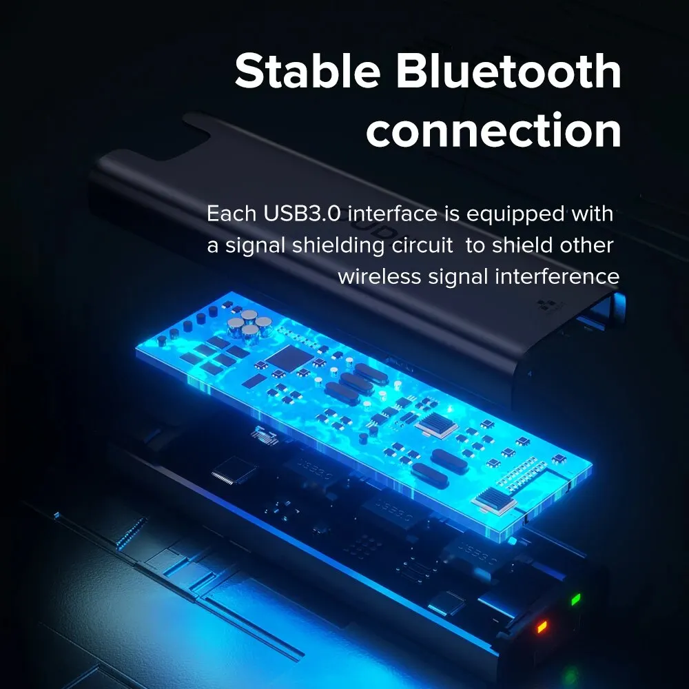 Llano USB C Hub, 5 in 1 USB C Hub Multiport Adapter W/Migabit Ethernet, 100W PD, 3 USB 2.0 for Laptops PC 4