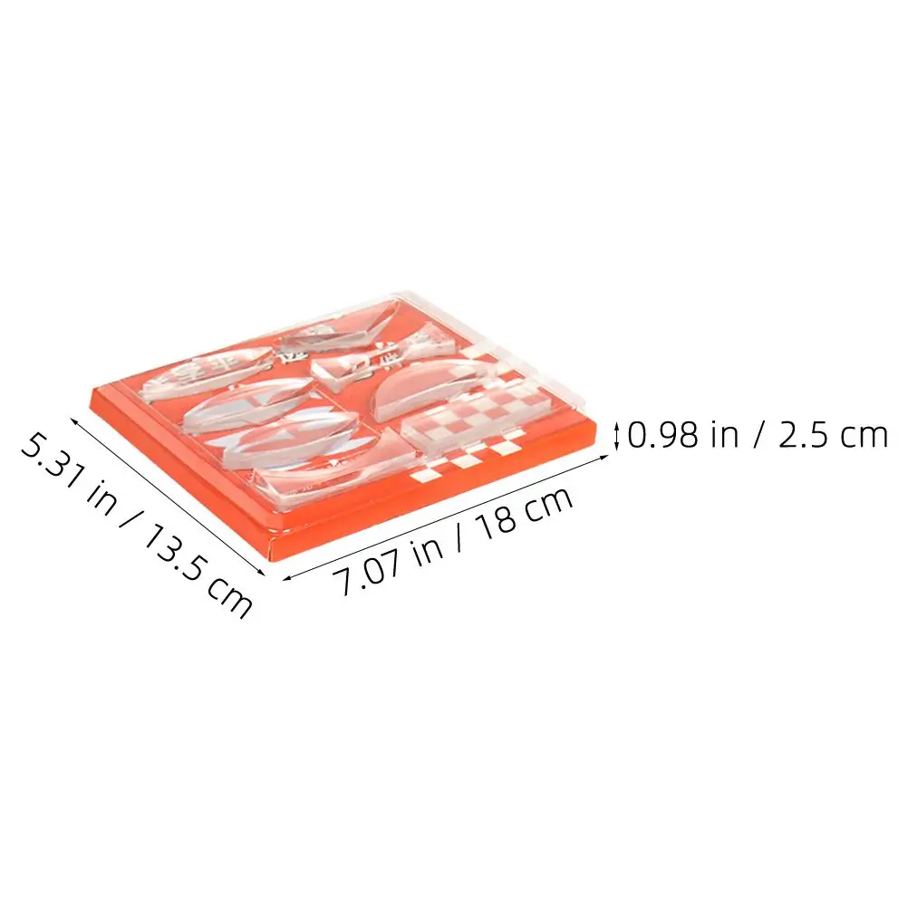 Physical Optics Experiment Kit Multifunction Reflector Refraction Prism Convex Concave Mirror Linear Light Source Teaching 1Set