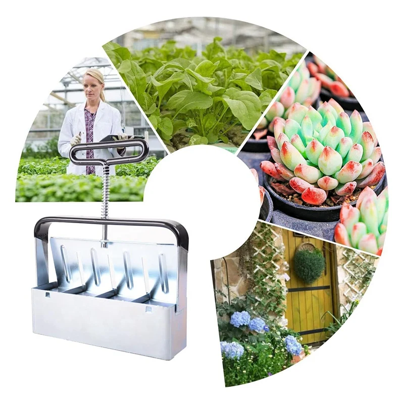 Soil Blocker, 4PCS Cell Soil Block Maker, Seed Handheld Block Maker With Comfortable Handle, Garden Blocking Tools 4