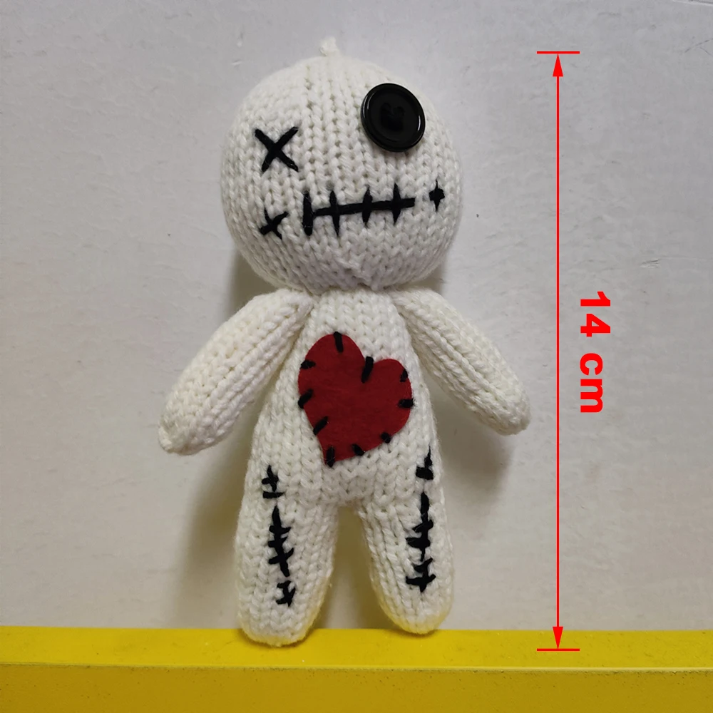 Voodoo Doll Keychain Halloween Party Dress Up Prop Ghost Doll Soft Revenge Knitting Witchcraft Trick Accessory plush toy plush doll