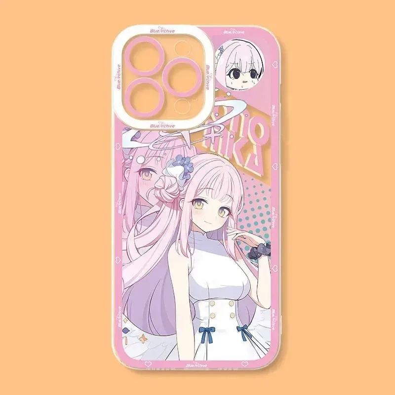 Adorable Anime Blue Archive Clear Phone Case Cover