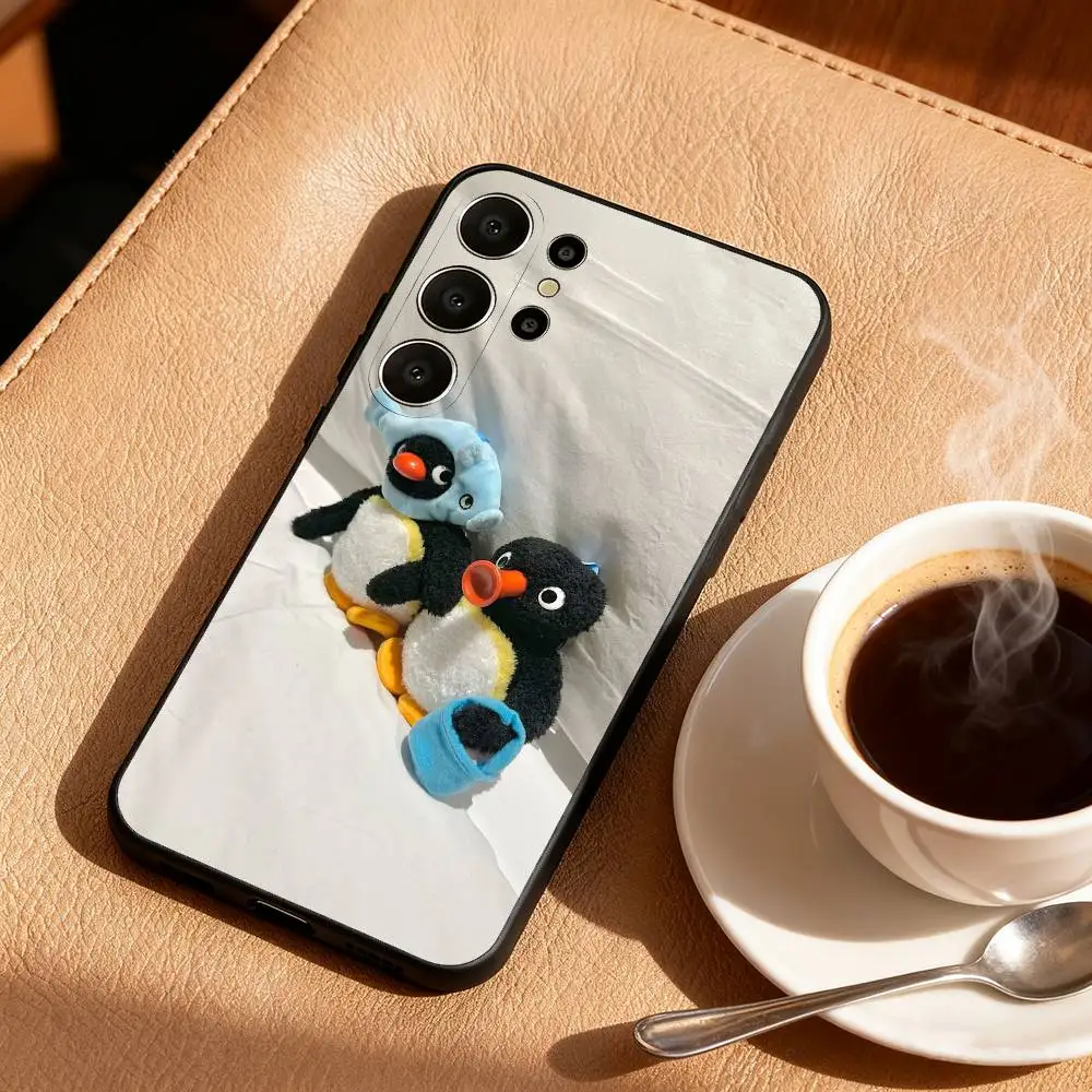 Adorable Cartoon Penguin Black Phone Case Cover