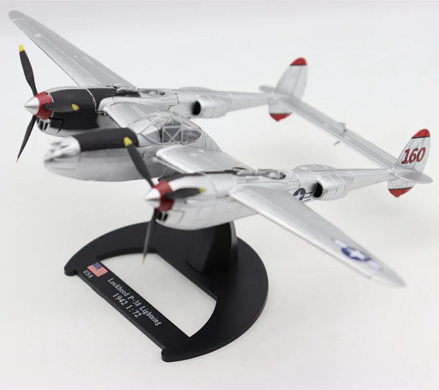 

NEW 1/72 USA Lockheed P-38 Lightning 1942 Airplane Fighter Model Collection Aircraft Gifts in Stock