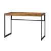 Office Set with Bookcase and Desk Antique Nutmeg Wood Finish 2 Piece Set Durable Metal Base 4 Shelf Display Spacious and Stylish 1
