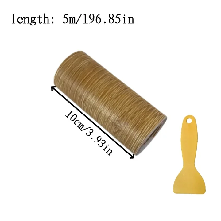 Thickened Wood Grain Skirting Line Wall Sticker - Self-Adhesive Decorative Border
