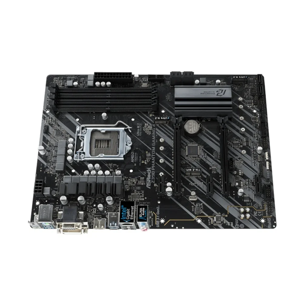 ASRrock Z390 마더보드 지원 i9-9900KF i7-9700 8700K i5-9400F 8600K CPU DDR4 4300MHz 128GB HDMI LGA1151 M.2 PCIE 3.0 ATX