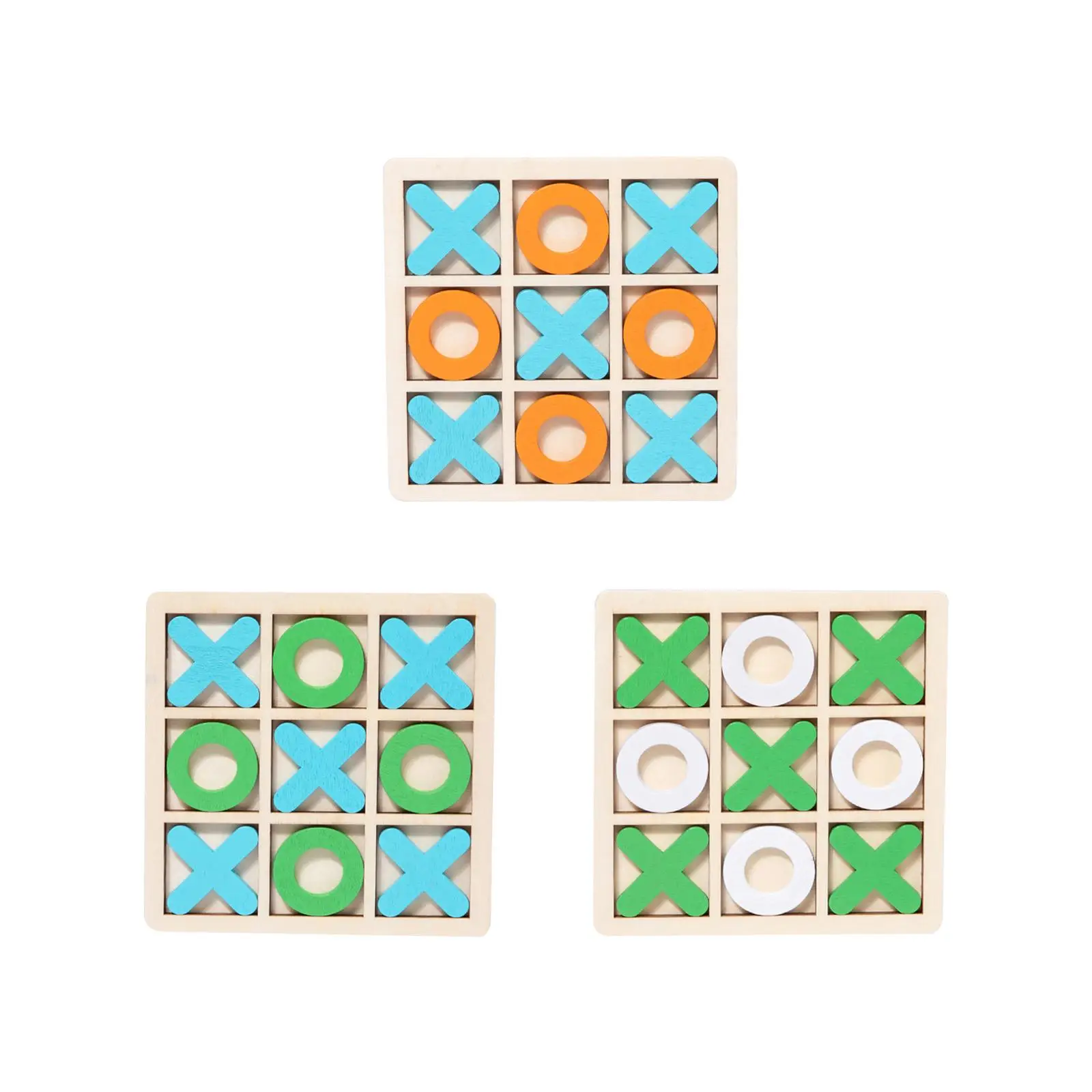 

Wooden Tic TAC Toe Board Game Night Activity Family Game Tabletop Decor 12x12cm for Kids Entertainment Brain Teaser Puzzles