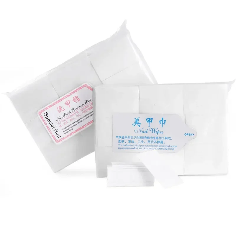 Lint Free Nail Polish Remover Pads Fibre Thickened Cotton Wipes Hard Soft Nail Art Cleaning Tool 400/600/603pcs/bag Nail Polish Remover Nail Gel Remover Nail Polish Remover Wipes Nail Cotton Pads Disposable Nail Pads
