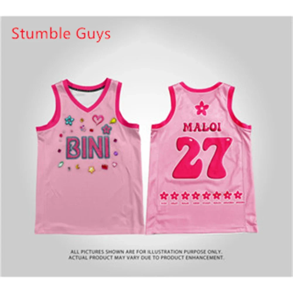 BINI BLOOOMS T-shirt SHEENA VERSE Pink Full Sublimation Vest JERSEY New Summer Short Sleeve Men Women Children Clothes Tops 5