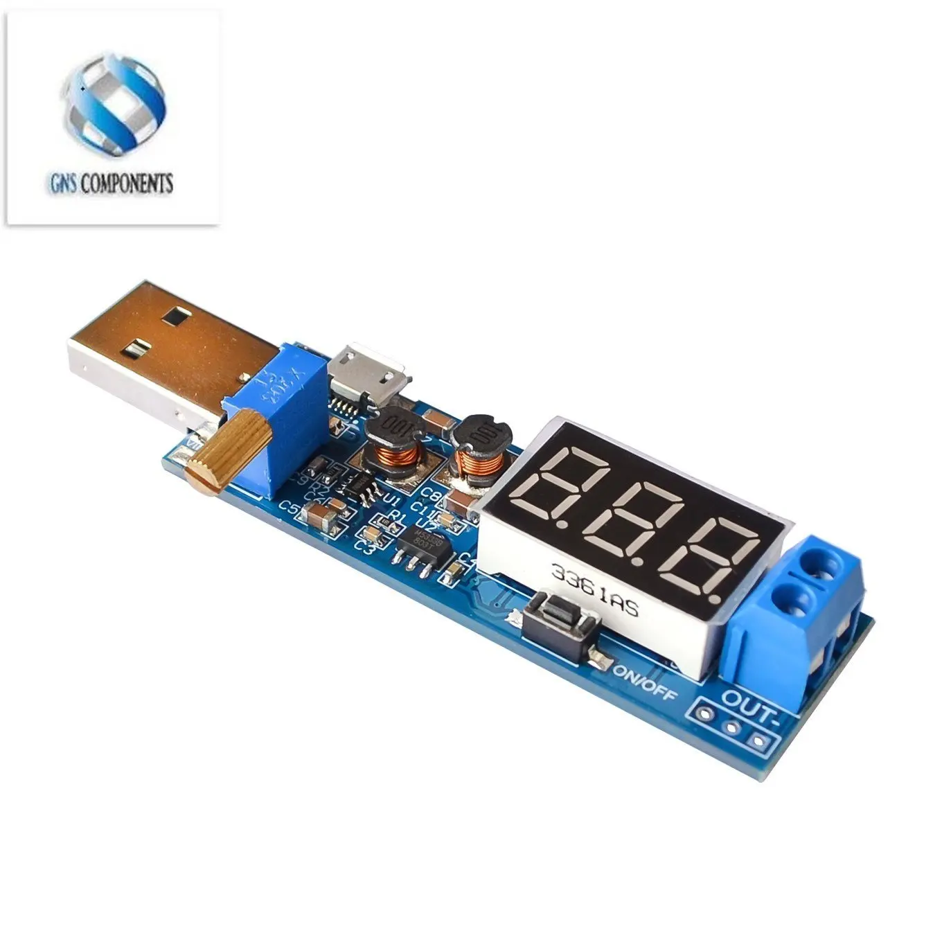 Boost Buck Converter Usb Step Up / Down Modulo Di Alimentazione Dc-Dc Da 5V A 3.3V / 12V Regolabile Out Dc 1.2V-24V