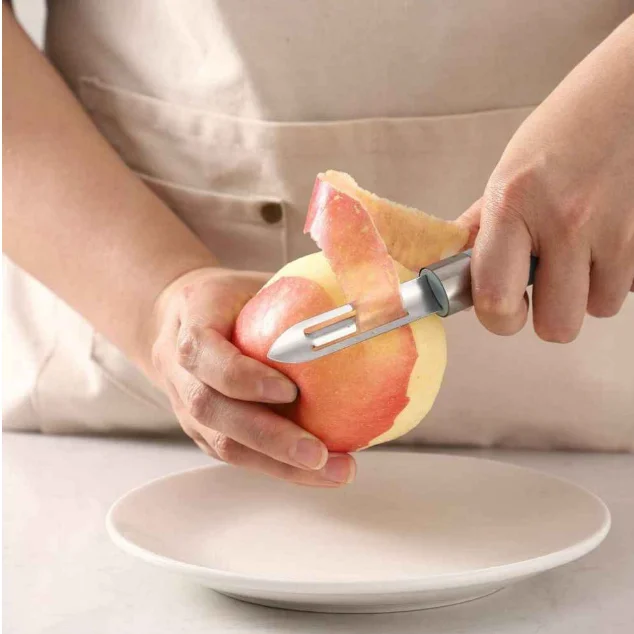 1pc Stainless Steel Peeler For Apple Tomato Pear Vegetable Potato Peeler  Wooden Handle for Apple Potato Peeler Fruit Peeler - AliExpress