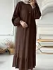 Robe Maxi à Manches sulfpour Femme, Caftan Éducatif, Abaya à la Mode, Eid Mulism, Turquie