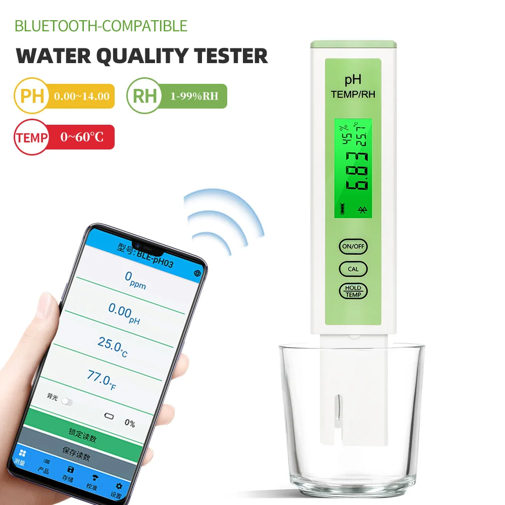 

3 in 1 PH EC TEMP Meter Digital EC Pen With Automatic Temperature Compensation For Aquarium Pool Drink Water Waterproof