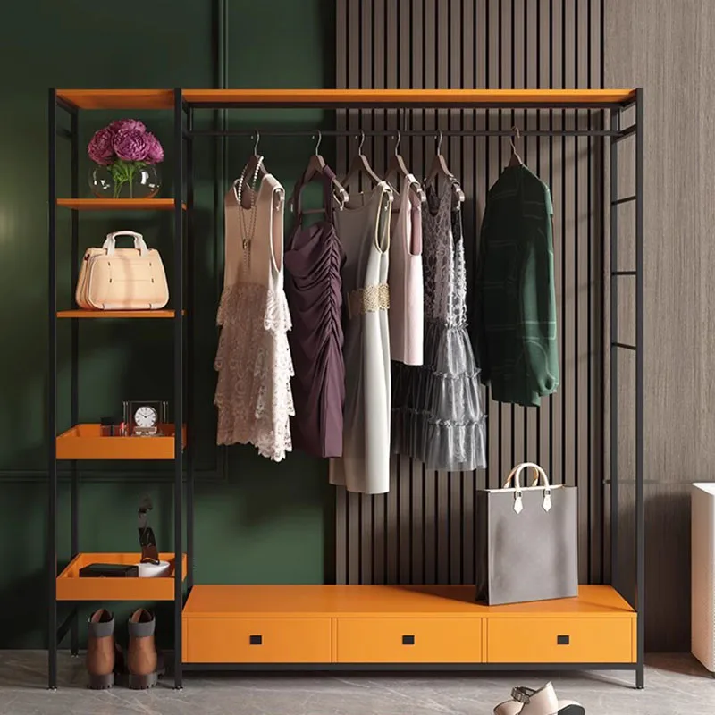 

Nordic Luxury Hanger Clothes Rack Stand Drying Organizer Rail Storage Coat Racks Luxury Colgadores De Ropa Balcony Furniture