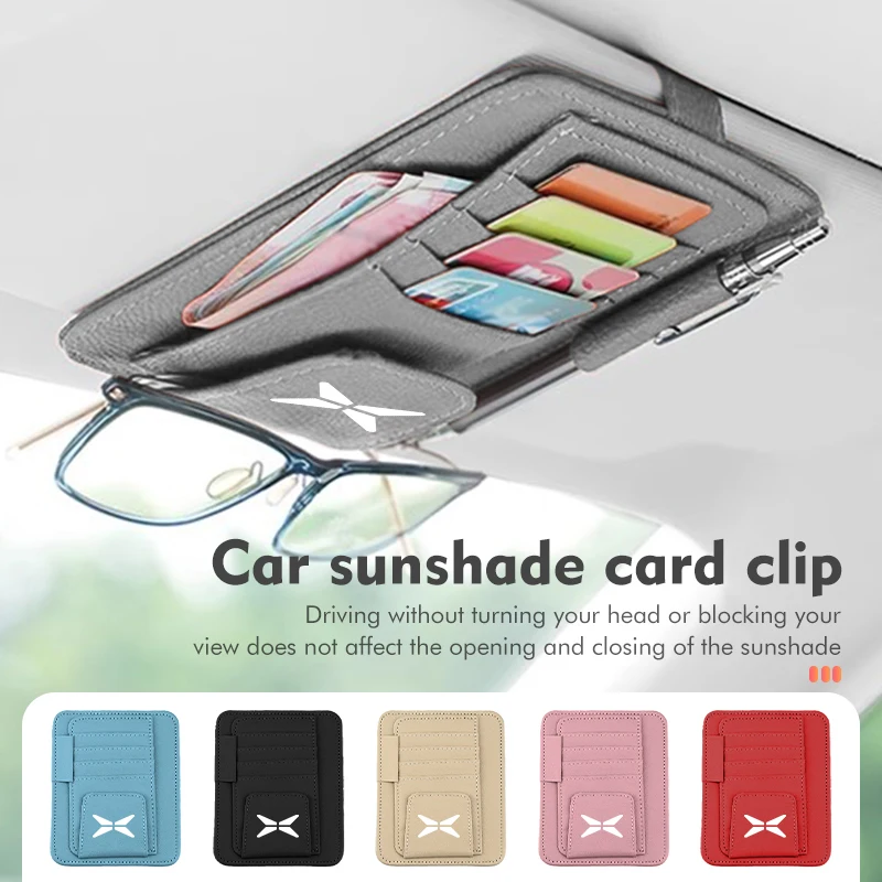 Car Sun Visor Occhiali Clip Organizer Storage Card Pen Holder Per Xiaopeng P7 G9 G3 P5 562E 670N 670E 480E 480N 562E