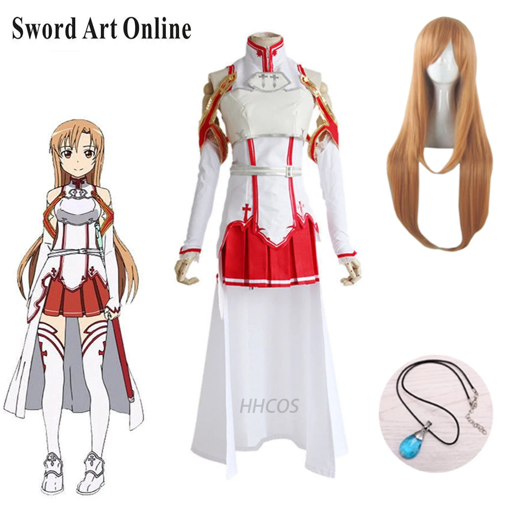 Sword Art Online Cosplay Costume Asuna Yuuki Full Set Women Cosplay