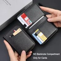 Portefeuille souple Super mince Portable en cuir PU, Mini portefeuille pour cartes de crédit, porte-cartes pour hommes, petits portefeuilles courts et fins 2
