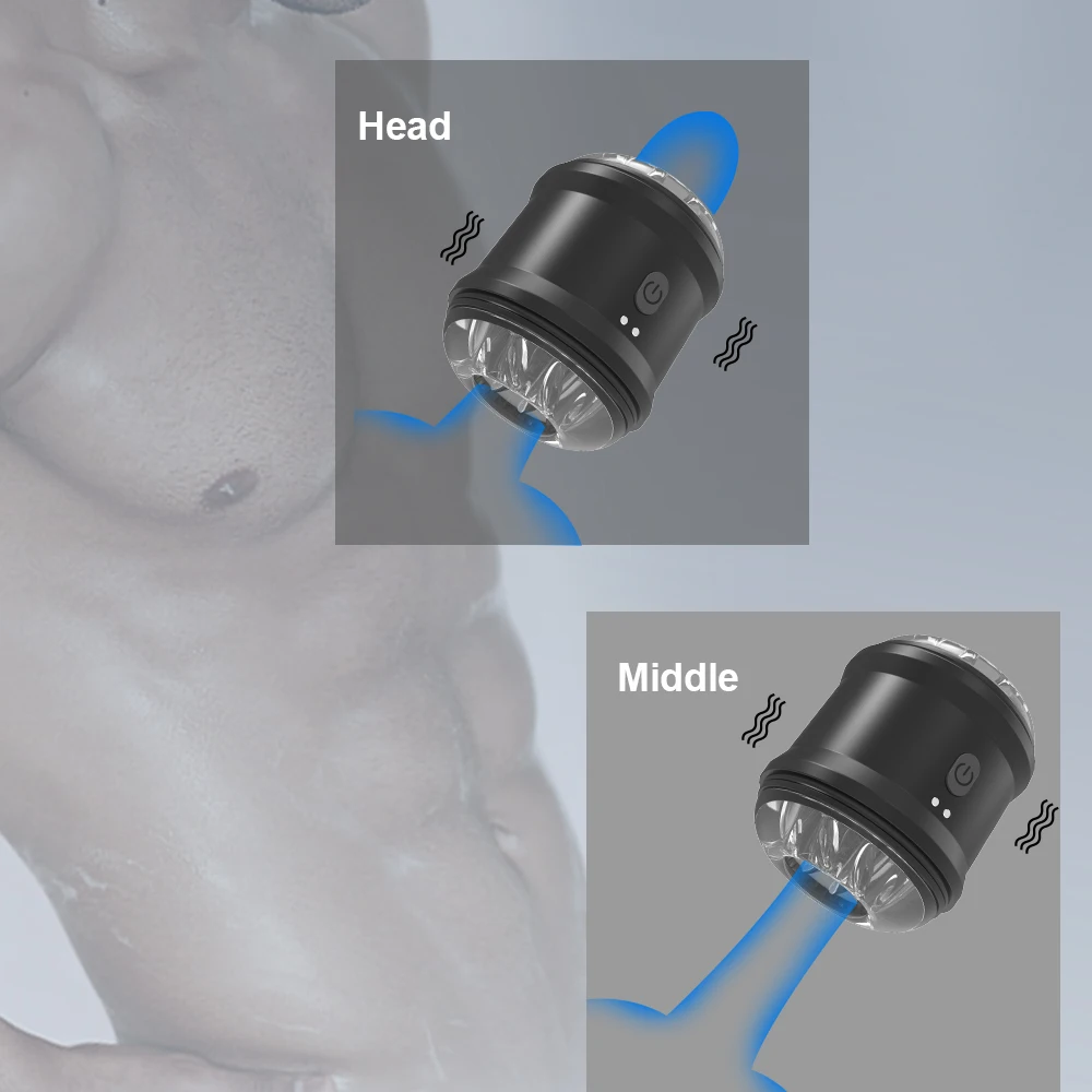 Dual Open-ended Automatic Male Masturbator Powerful Vibrating Waterproof Sex Toy Adult Goods Men