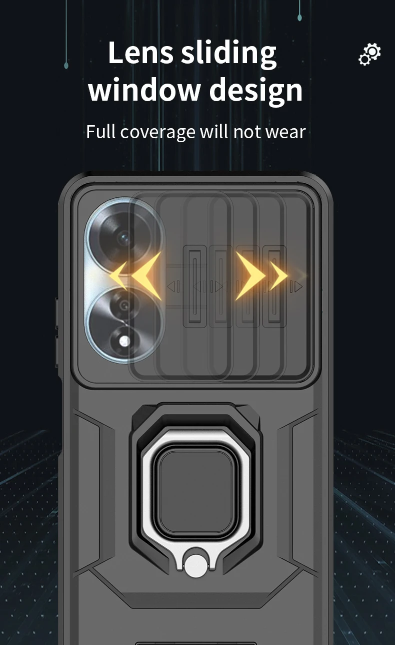 Armor Stossfest Hülle Fir OPPO A60 A79 4G Schutzhülle Ring Magnéithalter Coque Fundas Capa_voghion.com