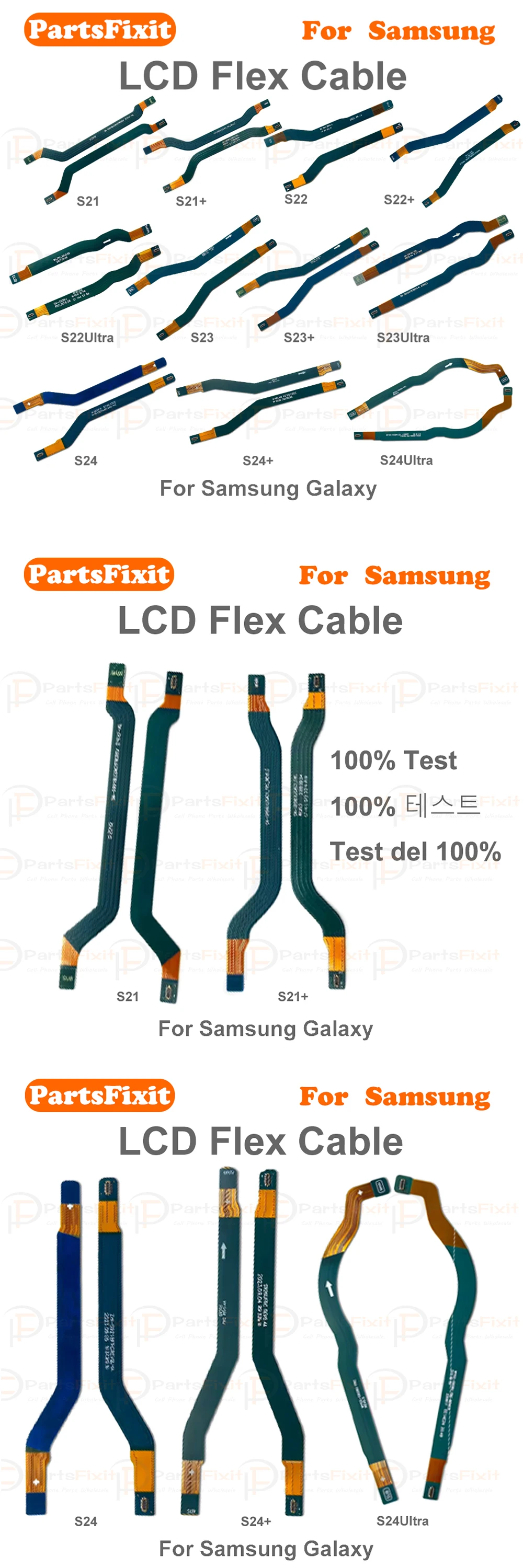 LCD Flex cable For Samsung Galaxy S21 S21+S22 S22+S22Ultra S23 S23+S23Ultra S24 S24Ultra Connector LCD Display Replacement Parts S8330f439018e4d3ba97f51a8919138f9m