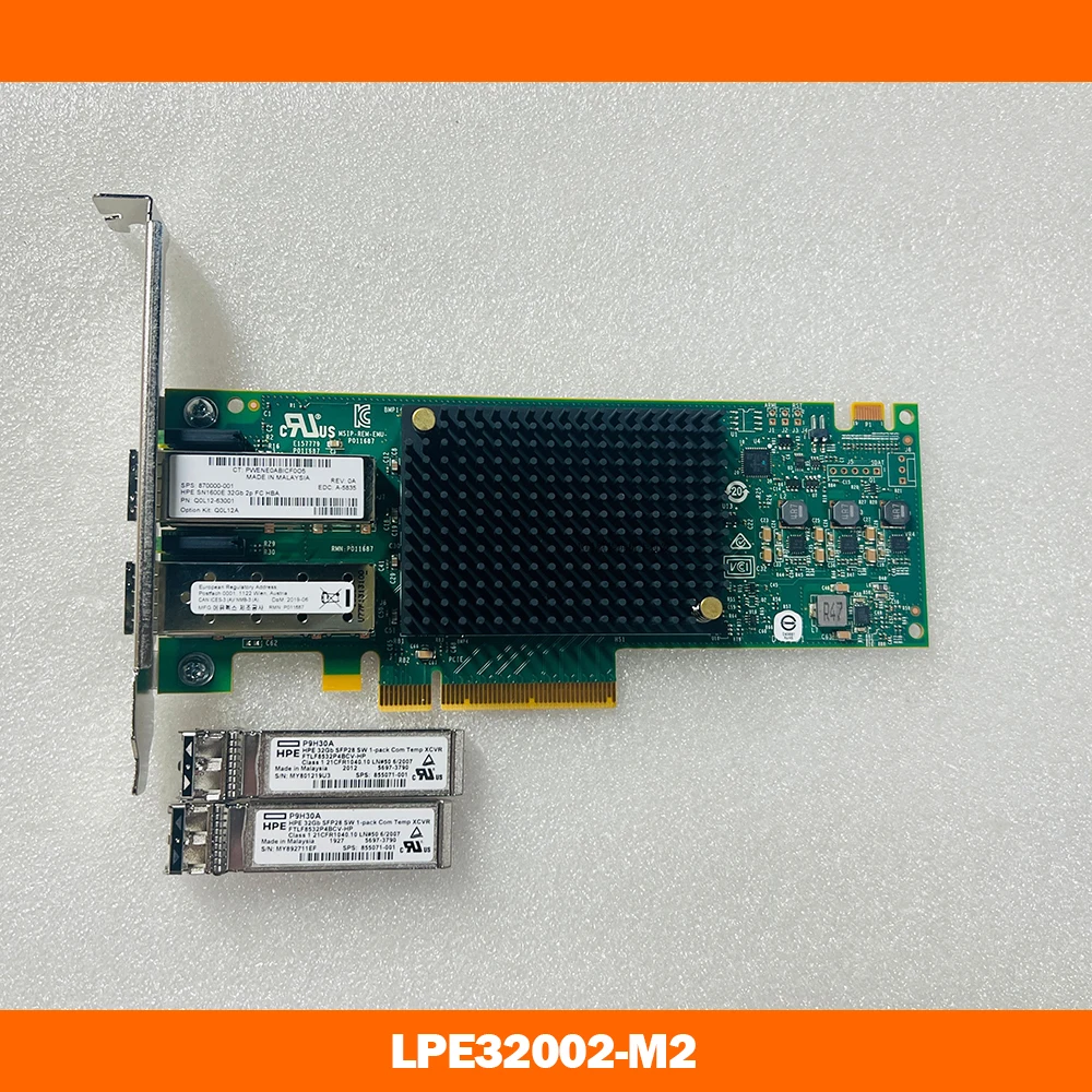 For H P E SN1600E 32G Q0L12 6301 HBA Fiber Optic Card 870000 001 LPE32002 M2