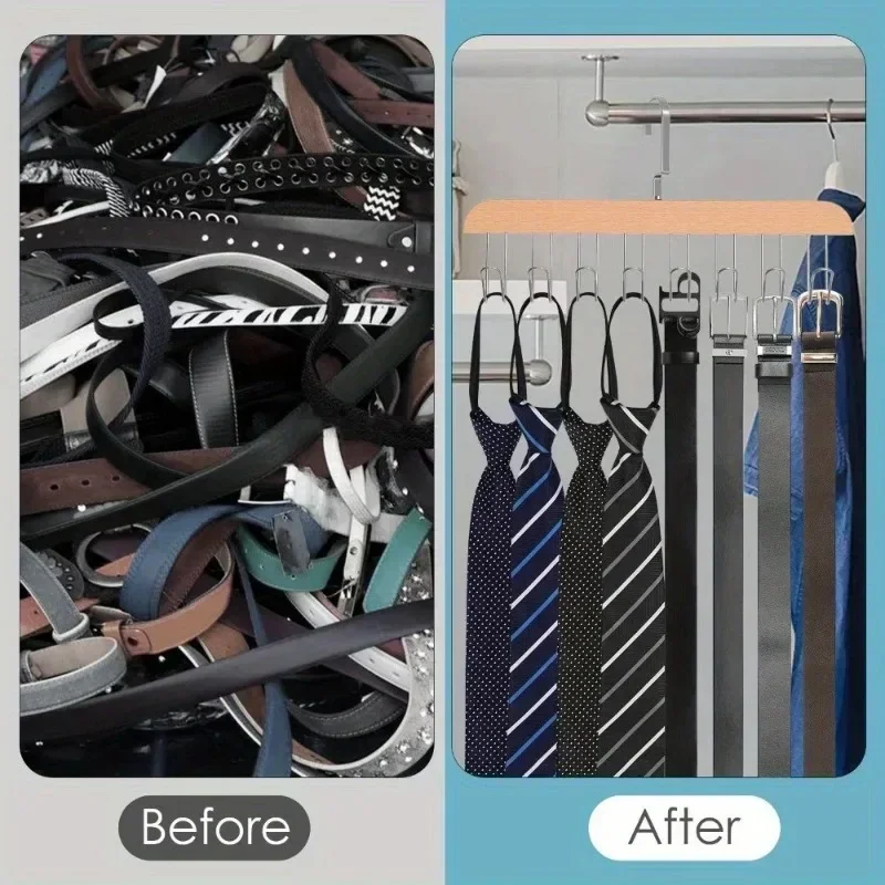 household multifunctional hooks multi-pants clip organizer clothes hanger stainless steel clothes drying rack with 8 hooks 6