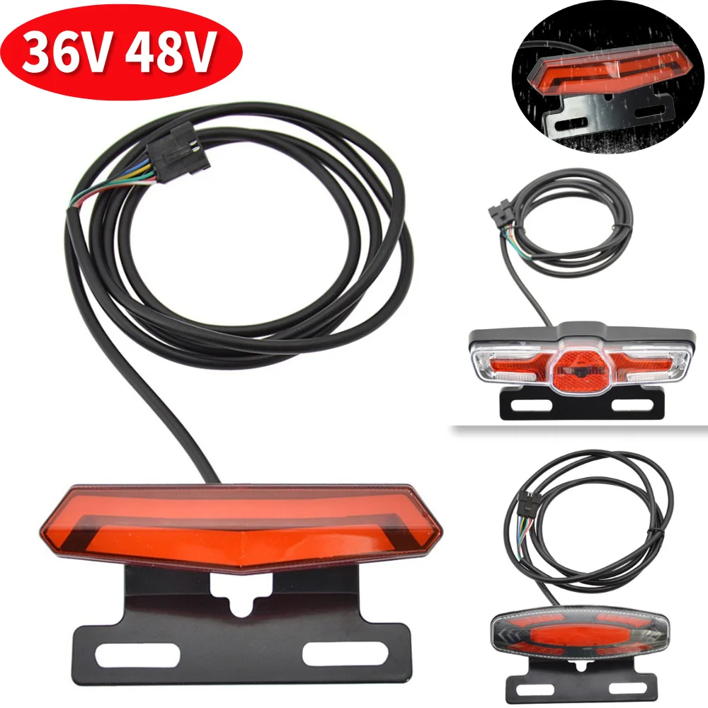 Luce posteriore freno Ebike a LED Spia freno ad alta luminosità Risparmio energetico Installazione semplice per bici elettrica 36V 48V