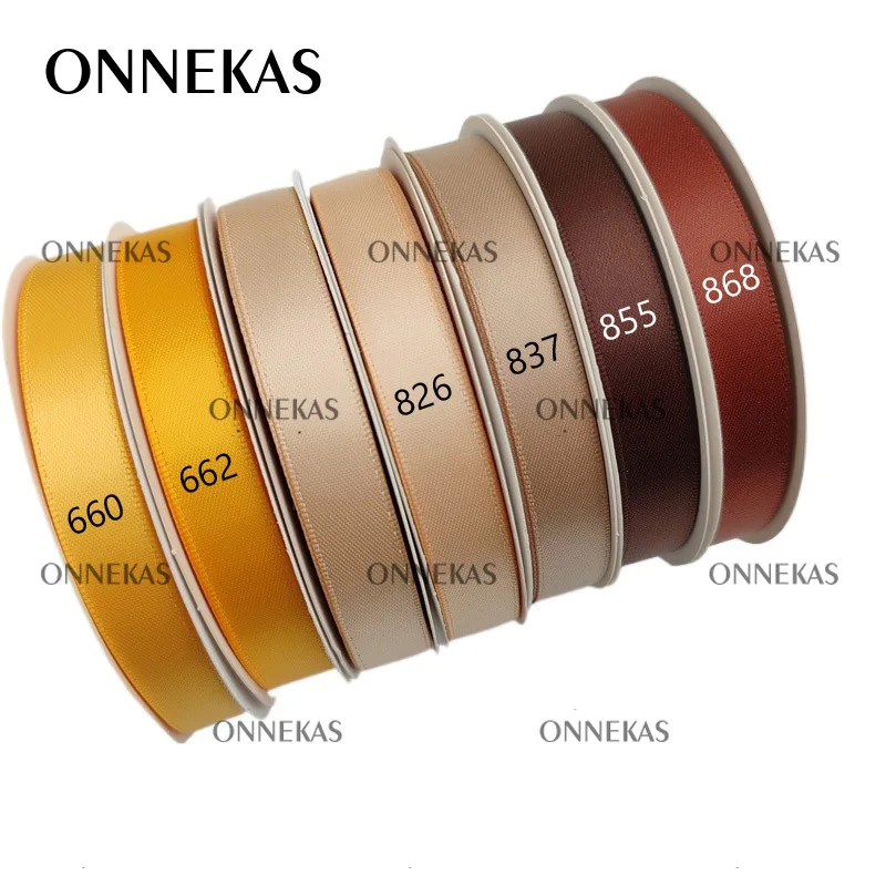 1/2" 13mm Double Face Satin Ribbon Tape Polyester Double Sided Silky Ribbon Crafts