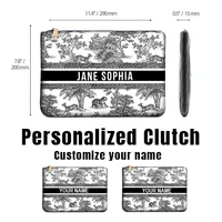 Europe America WOMAN BAG Fashion Designer Party Clutch Personalized Custom Print Name Letter Beach Bag Travel Cosmetic Bag 3