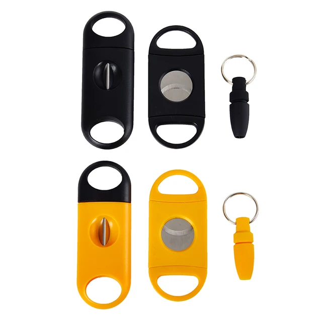 3Pcs/lot Cigar Set Pocket Cigar Cutter V-Cut Sharp Stainless Steel Cigar Scissors Guillotine Punch Knife Cigar Accessories Tool - Image 3