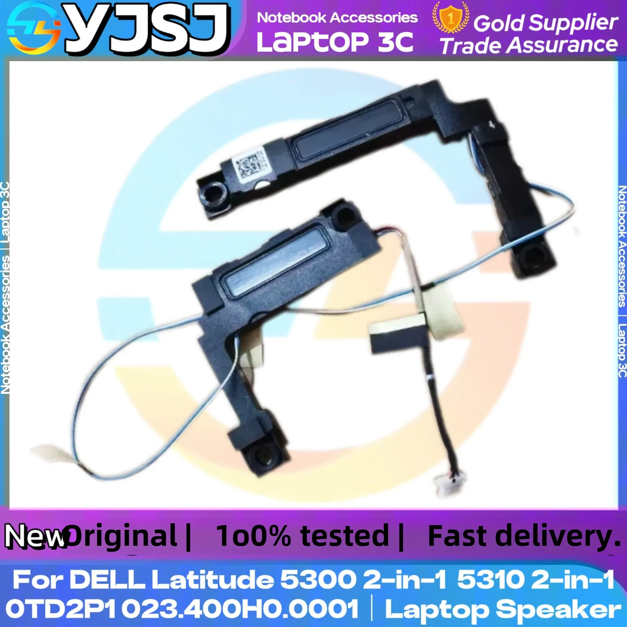 Original Laptop Speaker for DELL Latitude 5300 2in1 5310 2-in-1 built-in Speaker 0TD2P1 023.400H0.0001