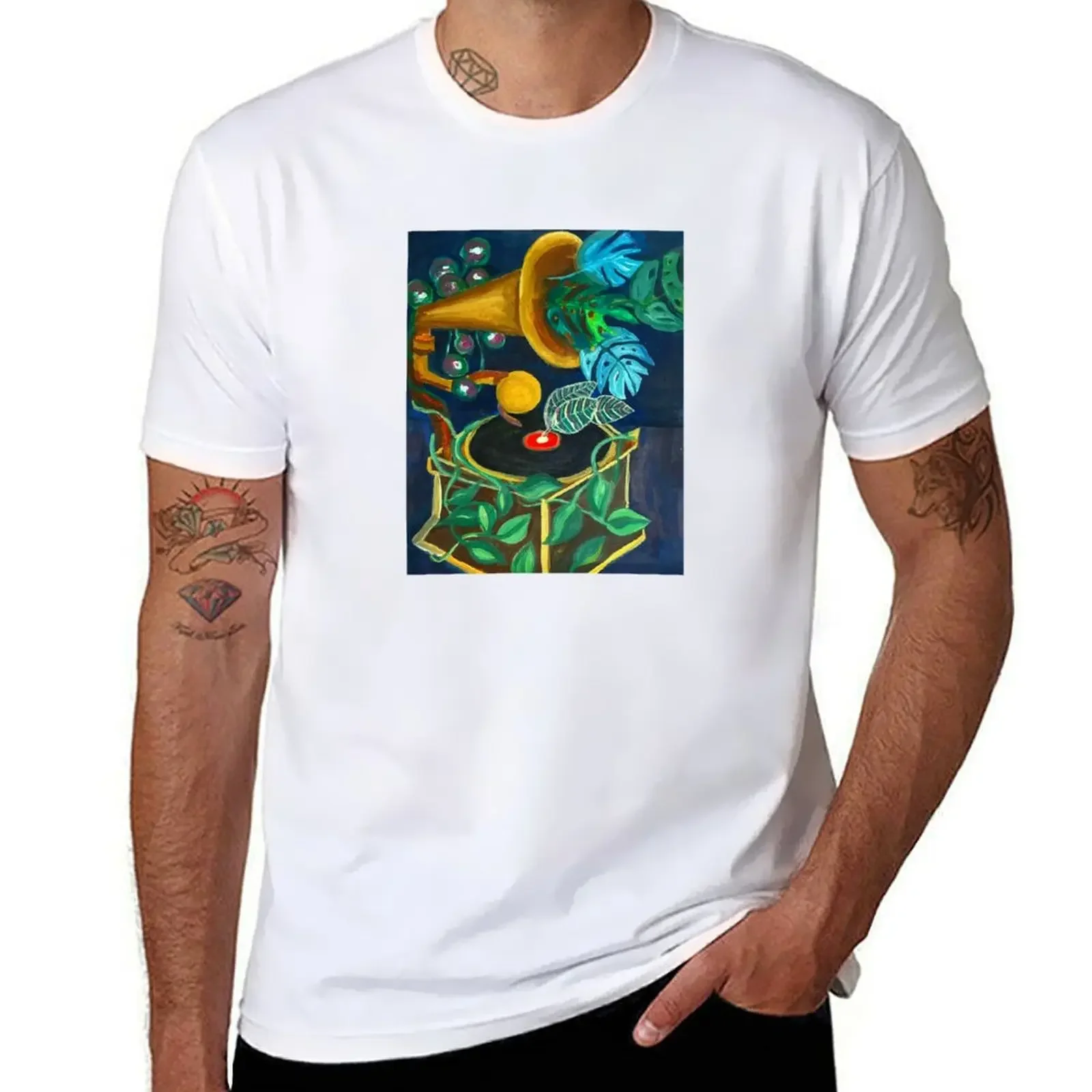

Plant Gramophone Vintage Plant Sounds T-shirt funnys sports fans cute tops mens t shirts casual stylish