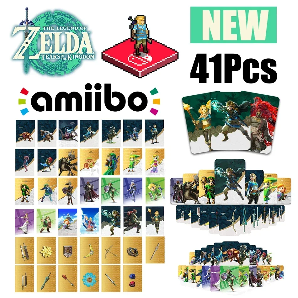 The Legend Of Zelda Breath Of The Wild Amiibo Cards New-41Pcs-Zelda-Amiibos-Cards-Apply-to-the-Legend-of-Zelda-Tears-of-the