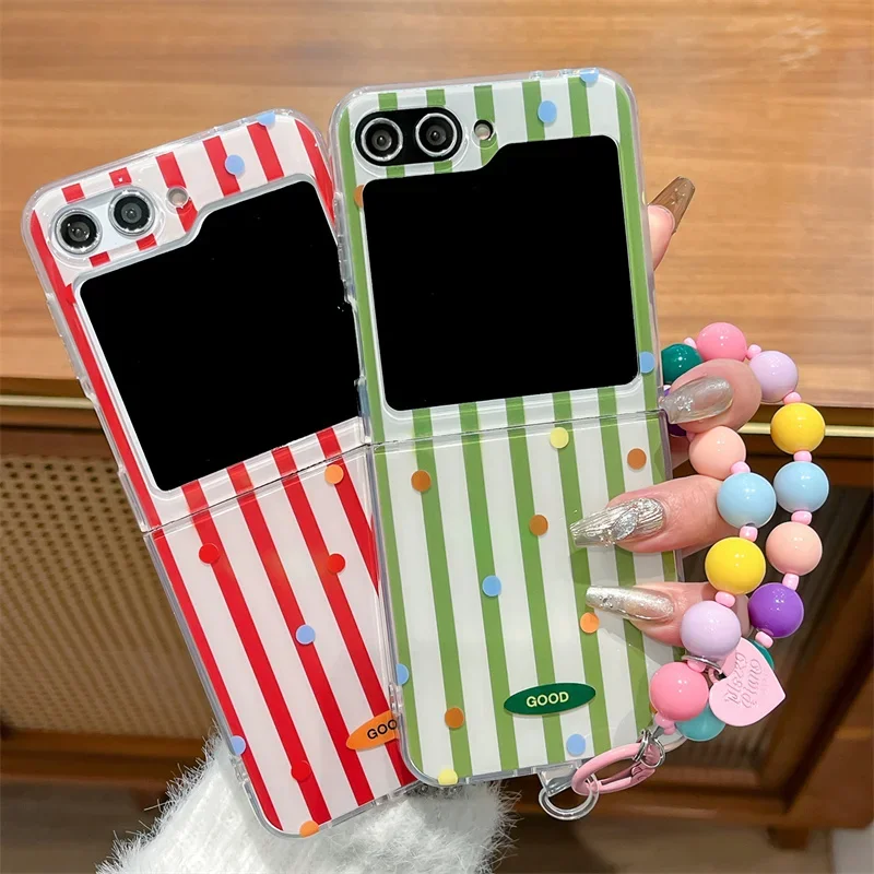 Stylish Striped Polka Dot Shockproof Phone Case Cover