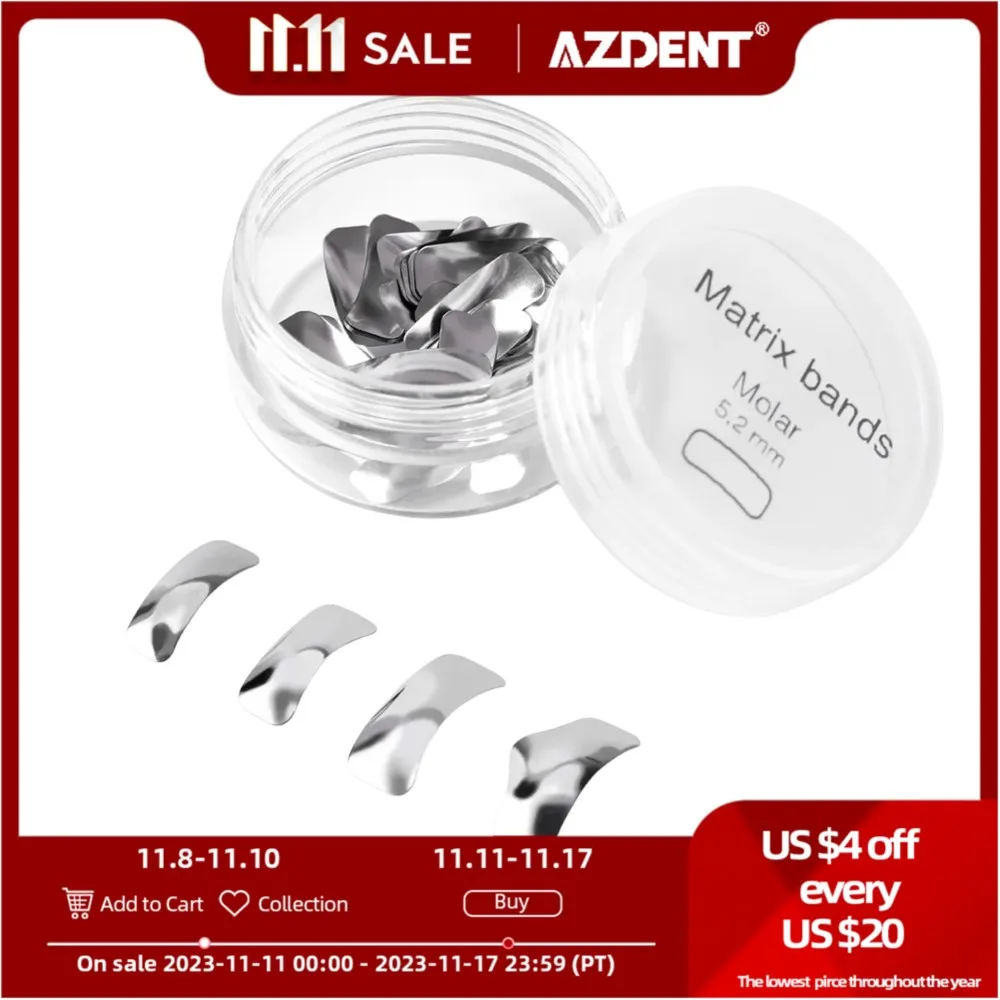AZDENTDentalSectionalMatrixContouredSystemMetalDentistryResin