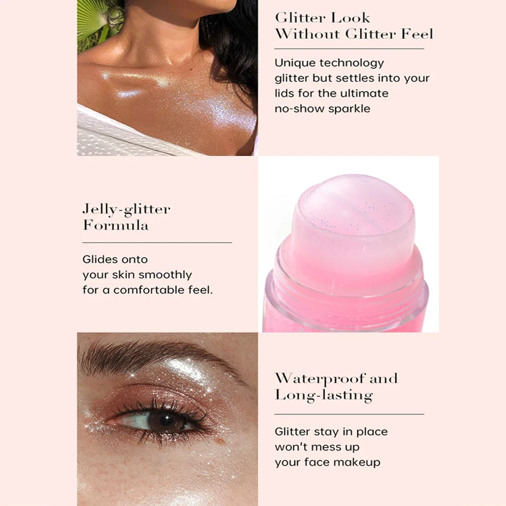 Eye Glitter Nail Hair Body Face Gel Art Waterproof High Gloss Glitter Body Multifunctional Makeup Decoration Party Festival 5