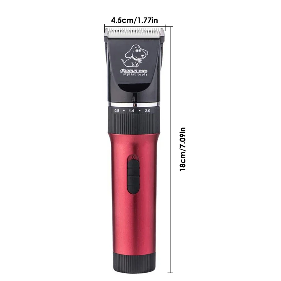 BaoRun P6 Professional Rechargeable Pet Clipper Dog Hair Trimmer Hair Remover Dog Grooming Machine 3/6/9/12mm Blades Optional
