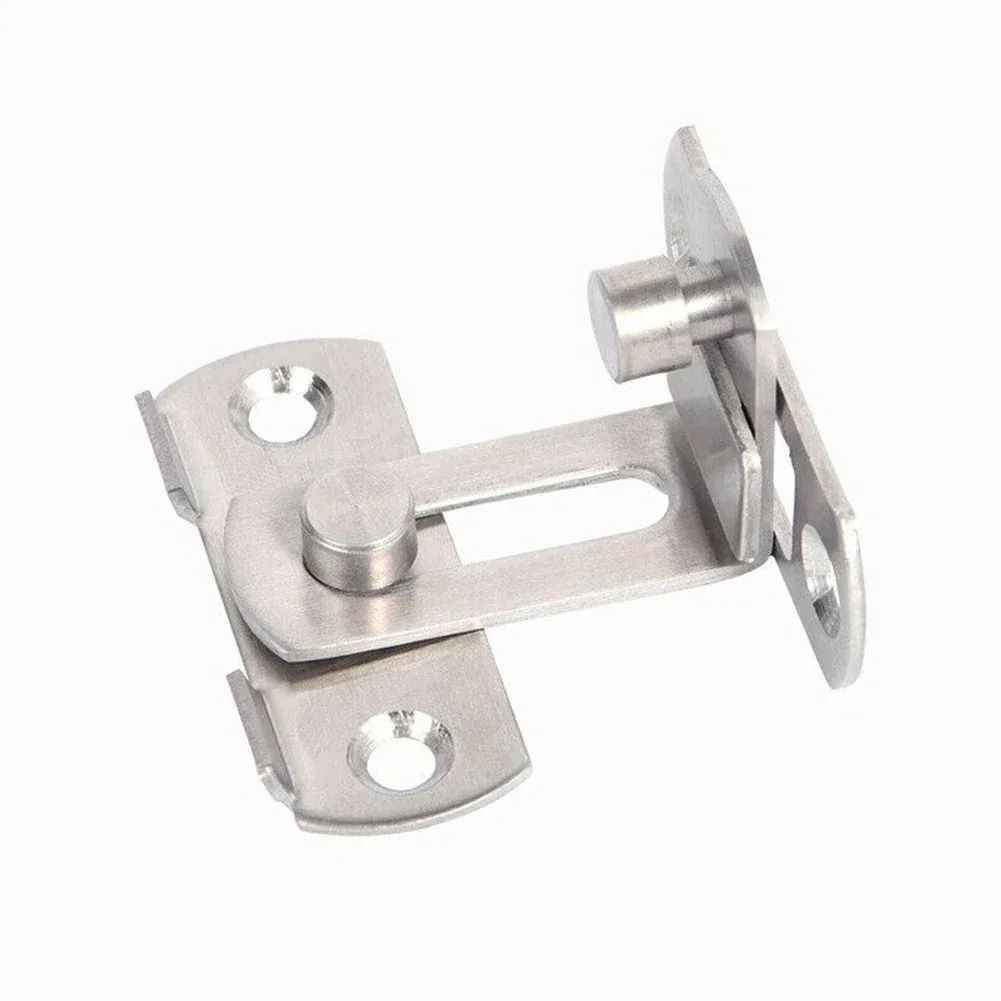 Door Lock 3Inch 90Degree Right Angle Door Latch Buckle Hasp Sliding Lock Barrel Bolt Hardware Safety Bolt