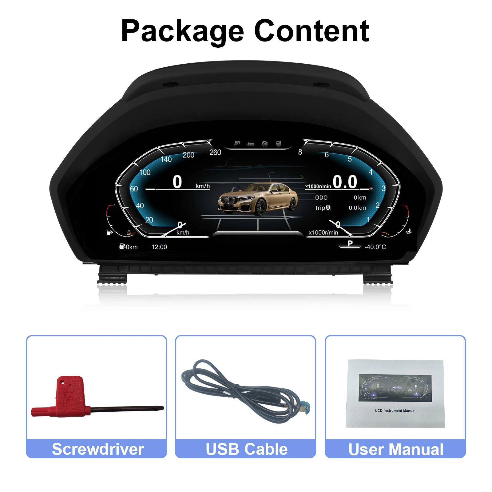 Digital Instrument Cluster For BMW F30 F31 GT-F34 F32 F33 F36 Speedometer Dashbo