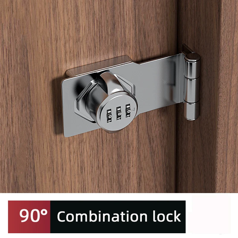Combination Lock For Frigorífico Armário e Armário Sliding Door Lock Bedroom Door Lock 90 ° Lock Security Lock