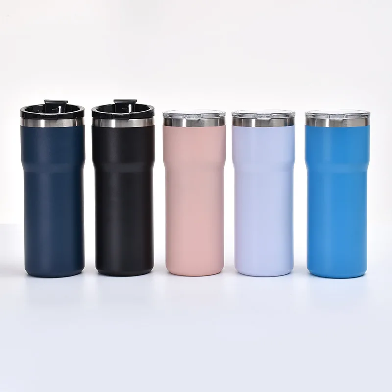 

600ML insulated cup portable outdoor drinking straw cup double vacuum leakage insulation and cold water bottle