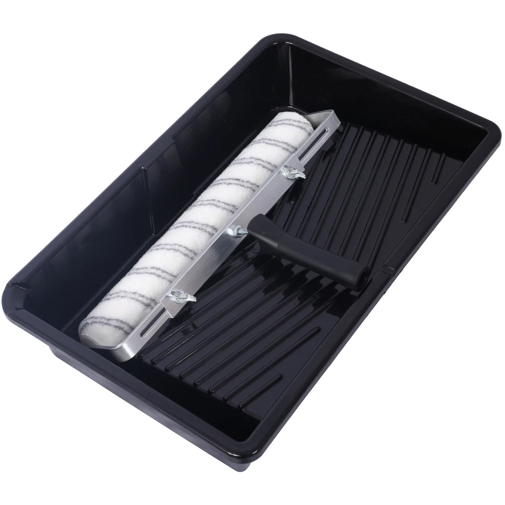 5PC 18 Inch Paint Roller Kit 18 Inch Paint Roller Tray Microfiber Sleeves(Pack of 3)